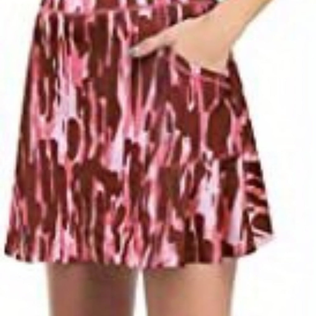 Colorful Geometric Print Skirt With Pocket, Outdoor Sports Tennis Golf Skirt, Women's Activewear ( Without Liner Shorts)