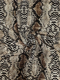 hoombox Snake Skin Print Mock Neck Dress, Versatile Long Sleeve Bodycon Dress For Spring & Fall, Women's Clothing