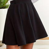 Textured High Waist Skirt, Casual Every Day Mini Skirt, Women's Clothing