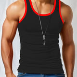Men's Training Tank Top, Casual Comfy Vest For Summer, Men's Clothing Top Sleeveless Shirt For Gym Workout