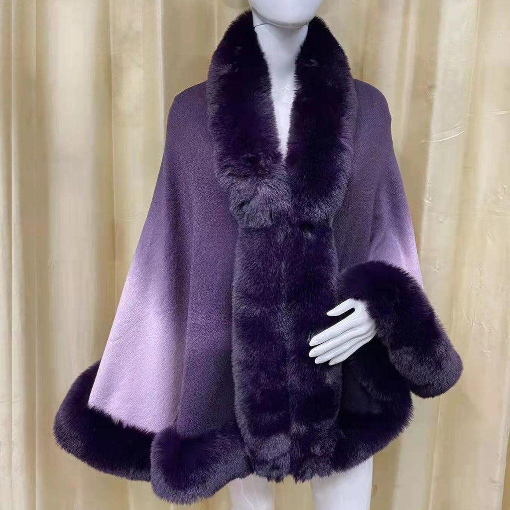 65.02cmX165.0cm Imitation Rabbit Fur Shawl Scarf Collar Imitation Cashmere Cloak Winter Cold And Warm Shawl Wrap