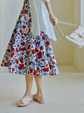 Floral Print A-line Skirt, Casual Skirt For Spring & Summer, Women's Clothing