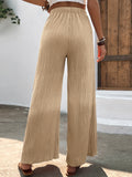 Elastic Waist Wide Leg Pants, Casual Loose Pants For Spring & Summer, Women's Clothing