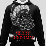 Merry Christmas Print Hoodie, Cool Hoodies For Men, Men's Casual Graphic Design Pullover Hooded Sweatshirt Streetwear For Winter Fall, As Gifts
