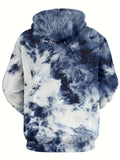 Tie Dye Cool Hoodies For Men, Men's Casual Graphic Design Pullover Hooded Sweatshirt Streetwear For Winter Fall, As Gifts