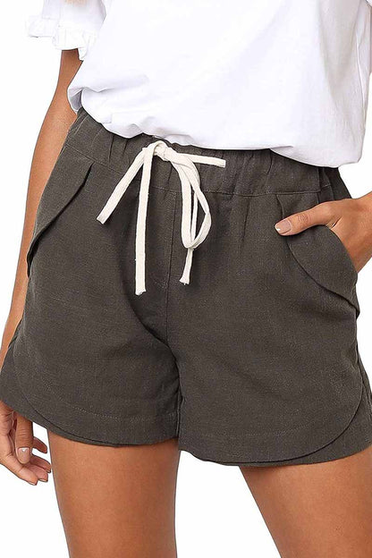 Hoombox  Adjustable Waist Cotton Casual Shorts