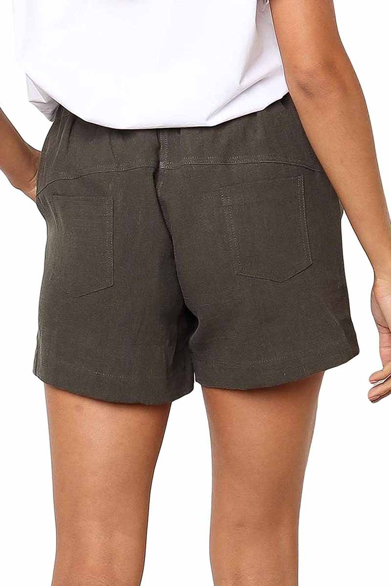 Hoombox  Adjustable Waist Cotton Casual Shorts