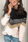 Hoombox Fashion Street Patchwork O Neck Sweaters(5 colors)