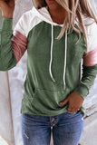 Hoombox Fashion Casual Solid Patchwork Hooded Collar Tops(12 colors)