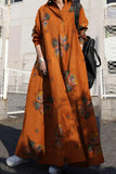 Hoombox Fashion Vintage Print Patchwork Turndown Collar A Line Dresses(4 Colors)
