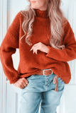 Hoombox Casual Solid Split Joint Basic Half A Turtleneck Tops Sweater（4 colors）