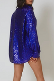Hoombox Casual Solid Sequins Shirt Dress Dresses(3 Colors)