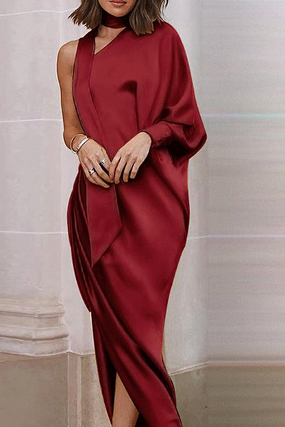 Hoombox Casual Solid Patchwork Halter Irregular Dress Dresses(3 colors)