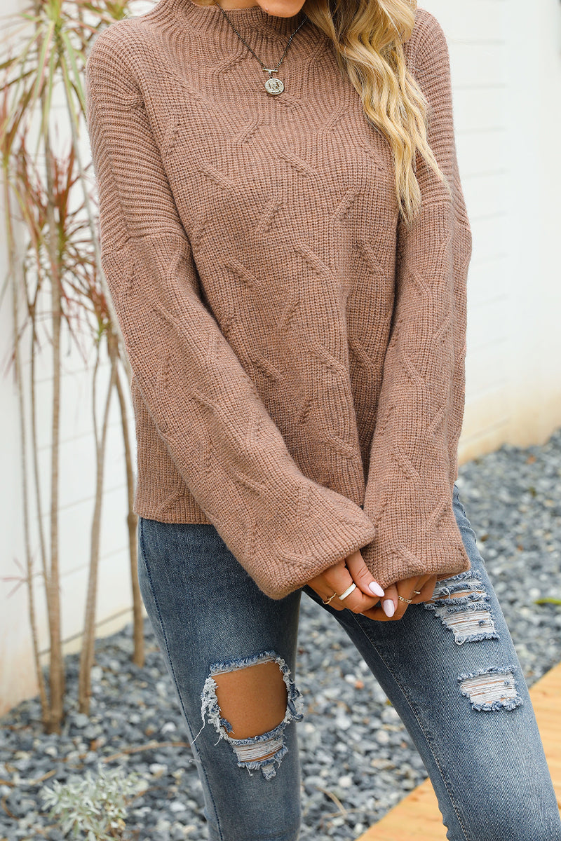 Hoombox Solid Pullovers Half A Turtleneck Tops