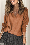 Hoombox Casual Solid Patchwork V Neck Sweaters(9 Colors)