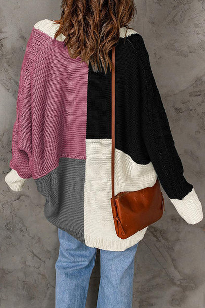 Hoombox Fashion Casual Color Block Contrast Cardigans(8 Colors)