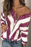 Hoombox Sexy Sweet Striped Patchwork Printing V Neck Sweaters(6 Colors)