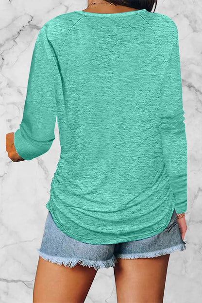 Hoombox Casual Solid Fold V Neck Tops(8 Colors)