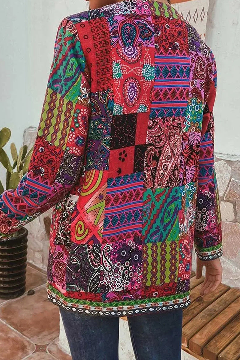 Hoombox Print Printing O Neck Outerwear(3 Colors)