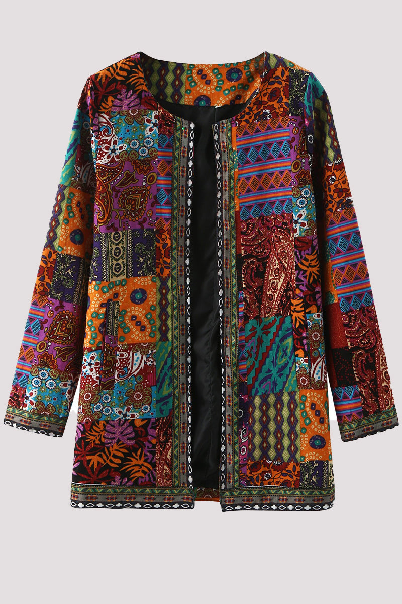Hoombox Print Printing O Neck Outerwear(3 Colors)
