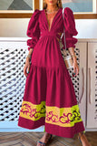 Hoombox Elegant Print Solid Color A Line Dresses(3 Colors)