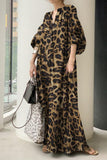 Hoombox Casual Leopard Printing Shirt Collar Dress Dresses(3 Colors)