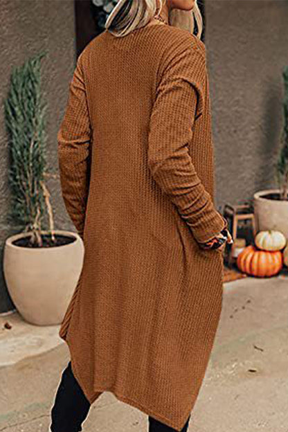 Hoombox Casual Solid Asymmetrical O Neck Cardigans(8 Colors)