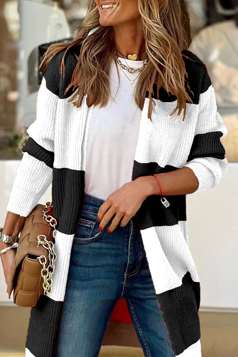 Hoombox Street Striped Patchwork Cardigans