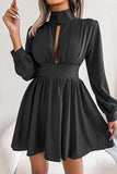Hoombox Elegant Simplicity Solid Solid Color Half A Turtleneck A Line Dresses(3 Colors)