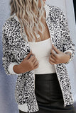Hoombox Casual Leopard Patchwork O Neck Outerwear