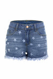 Hoombox  Cute Star Denim Shorts
