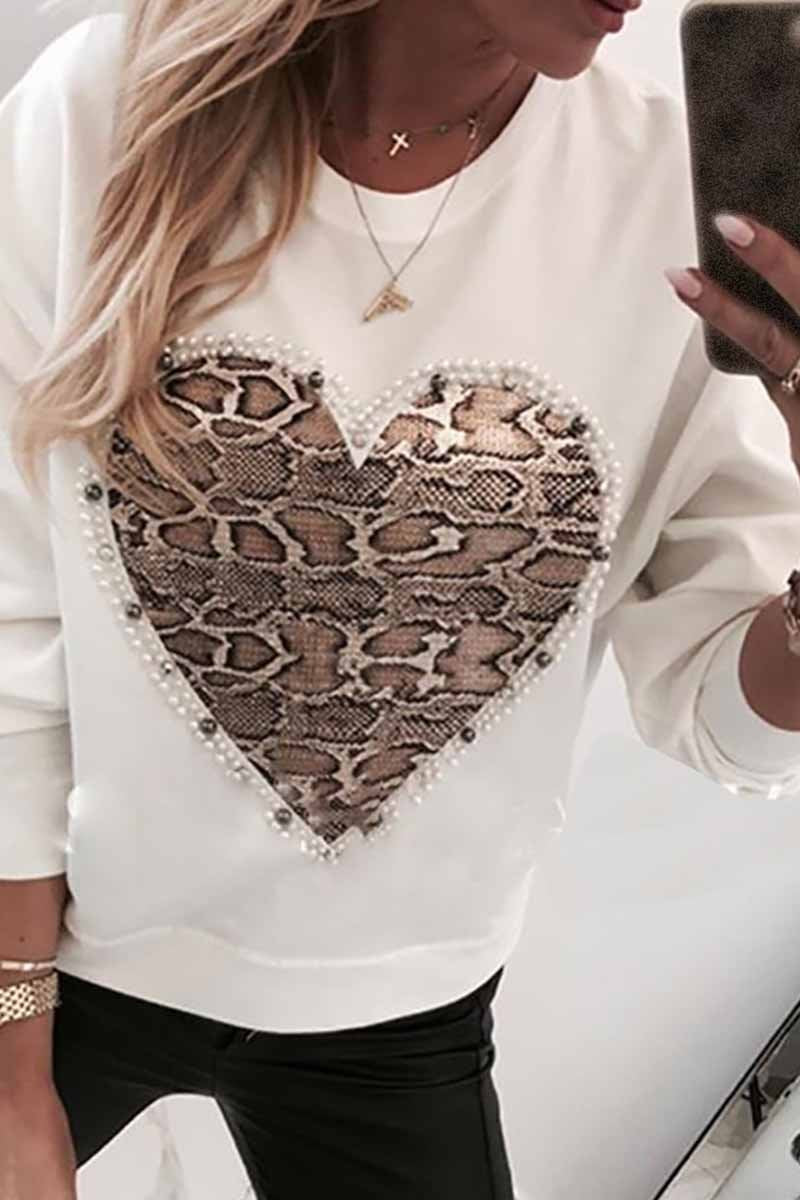 Hoombox  Casual Snake Print Sweatshirt