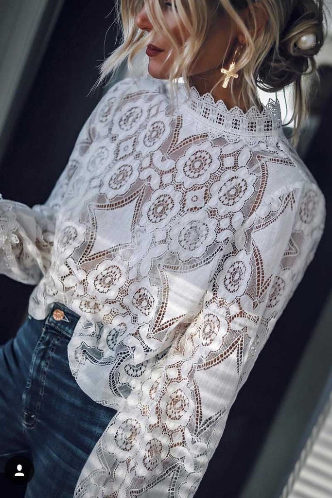 Hoombox  Solid Lace Tops(2 Colors)