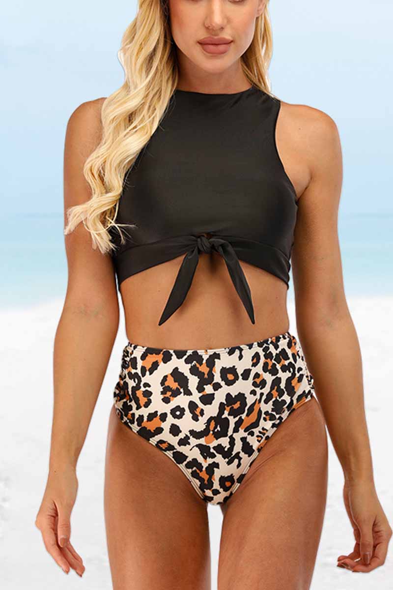 Hoombox Hoombox Two-Piece High Waist Sexy Leopard Swimsuit(3 colors)