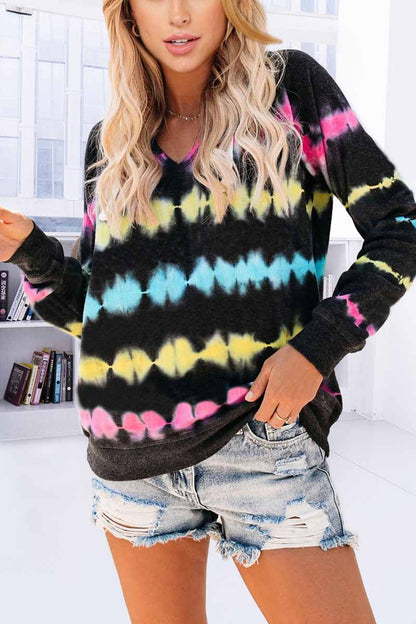 Hoombox  Color Striped Print Casual Hoodie