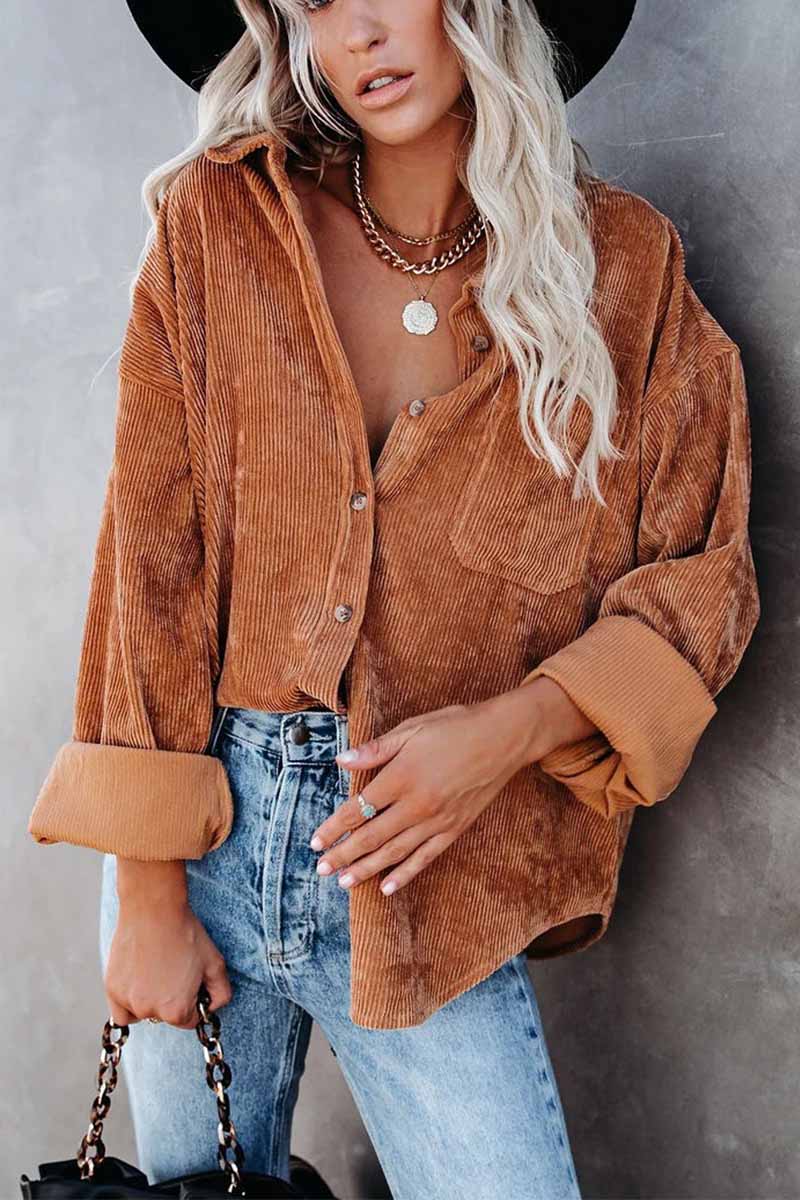 Hoombox  Solid Color Loose Pit Shirt Tops