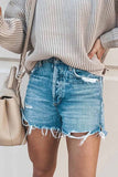 Hoombox  Casual Bibbed Jeans Shorts