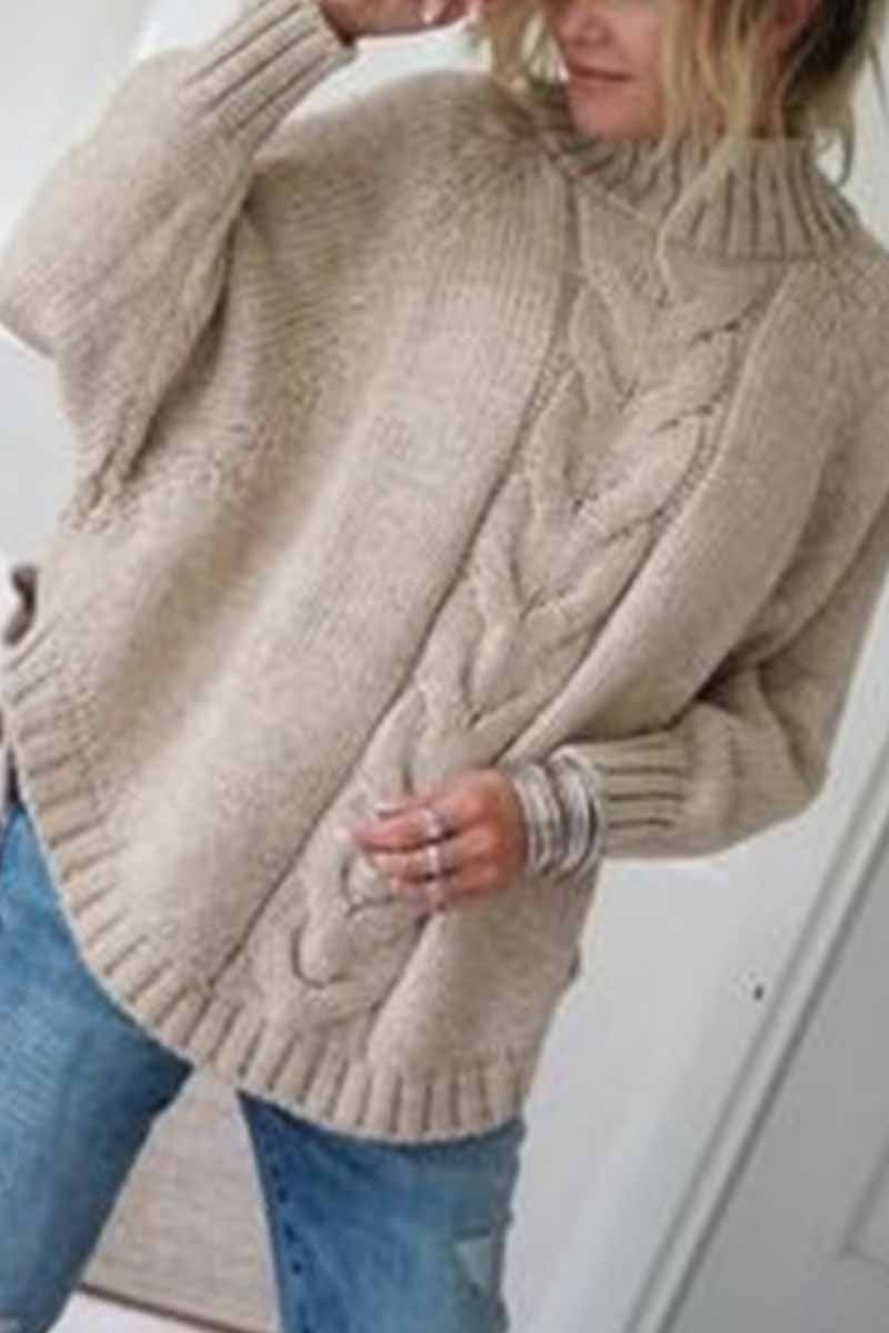 Hoombox Turtleneck Loose Knitted Pullover Jumper Sweater(3 Colors)