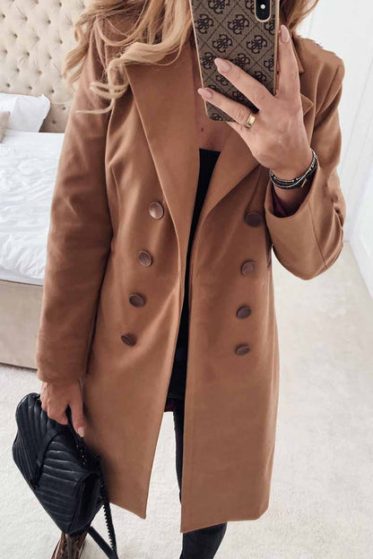 Hoombox  Solid Color Sexy Coat With Buttons(3 Colors)