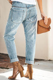 Hoombox  Loose Drawstring Blue Jeans