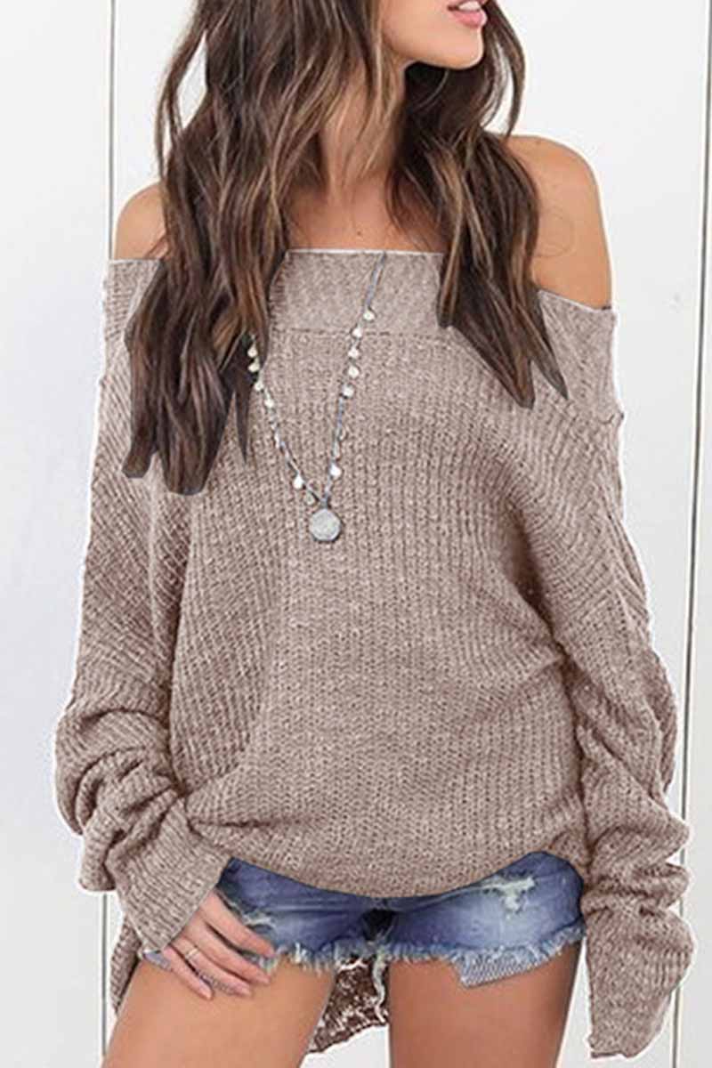 Hoombox  Off-Shoulder Loose Style Sweater