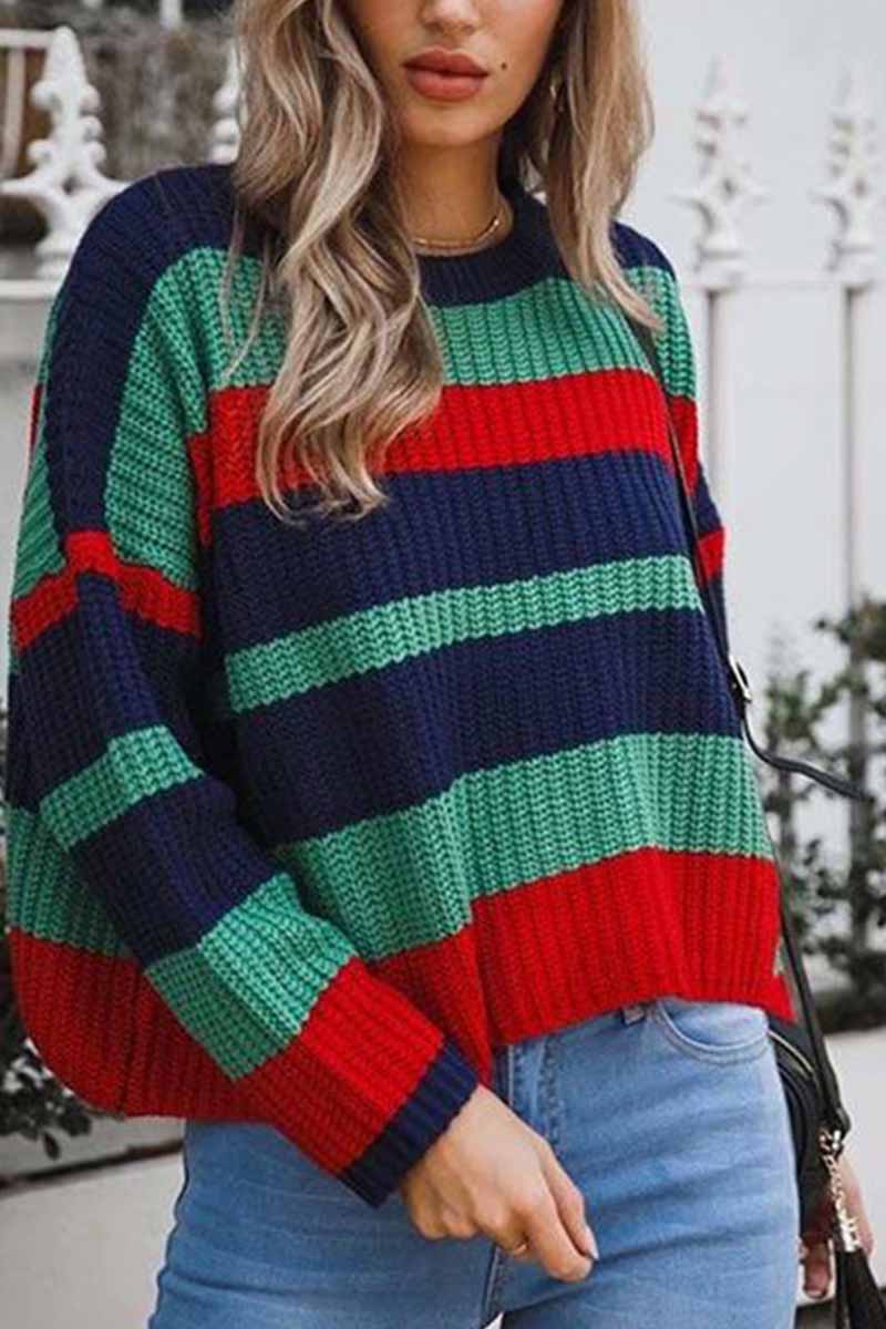 Hoombox  Round Neck Loose Knit Sweater