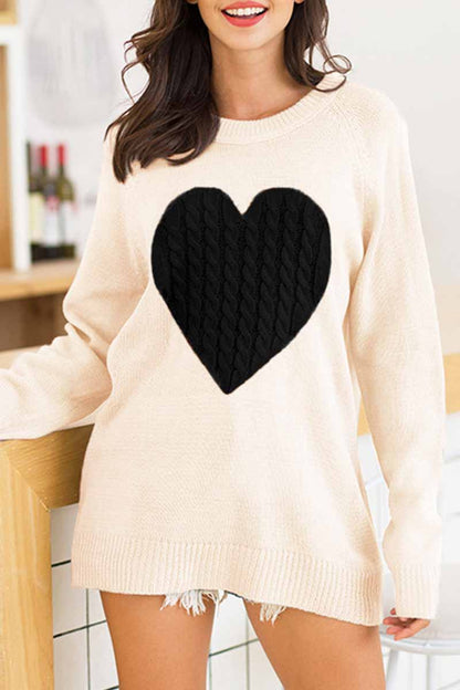 Hoombox  Loose Heart Shaped Sweater (3 Colors)