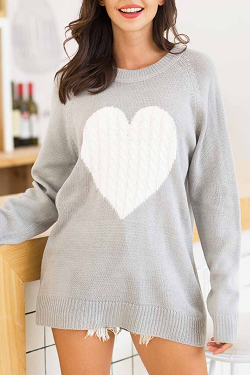 Hoombox  Loose Heart Shaped Sweater (3 Colors)