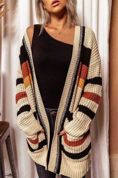 Hoombox  Long Sleeve Loose V-Neck Cardigan Sweater