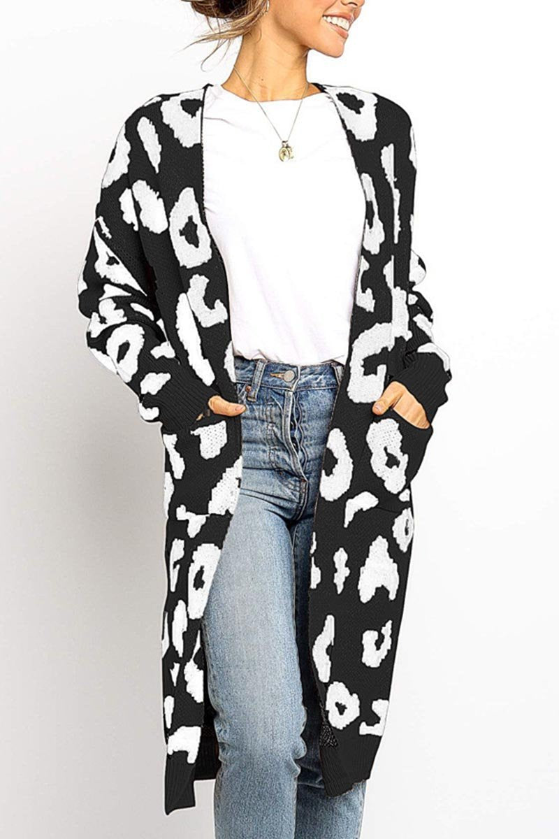 Hoombox Hoombox Leopard Print Sweet Comfy Cardigan Tops Sweater(3 Colors)