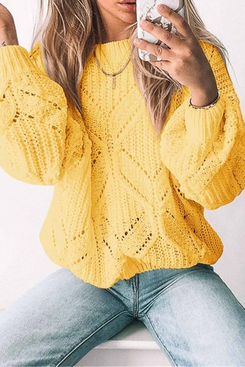 Hoombox  Loose Round Neck Knitted Sweater(5 Colors)